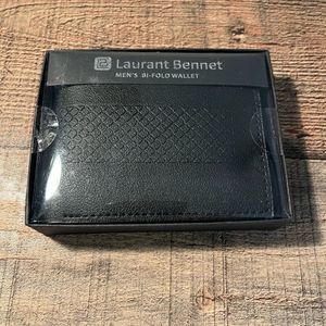 Men’s Bi-Fold Faux Leather Wallet- Diamond Plaque Pattern